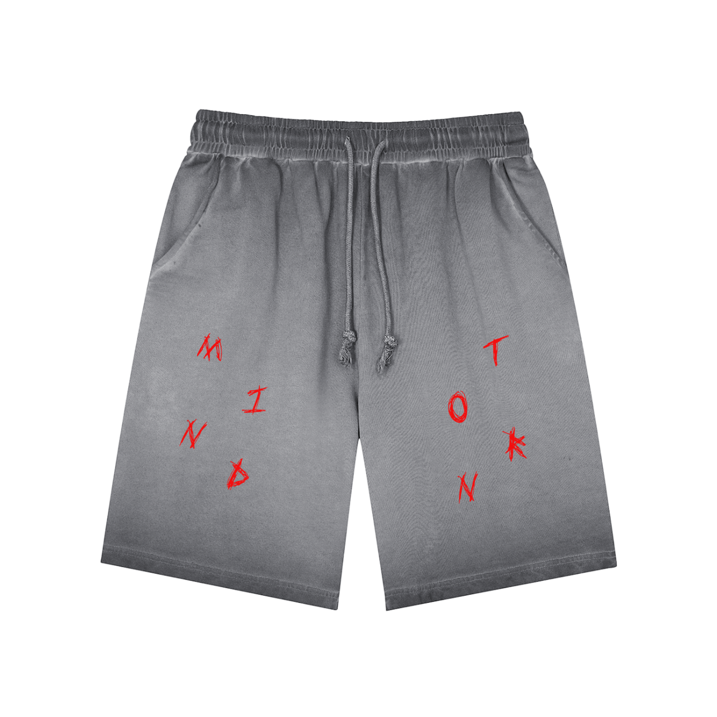 Reverse Dyed Scrambled Mind Torn Sweatshorts