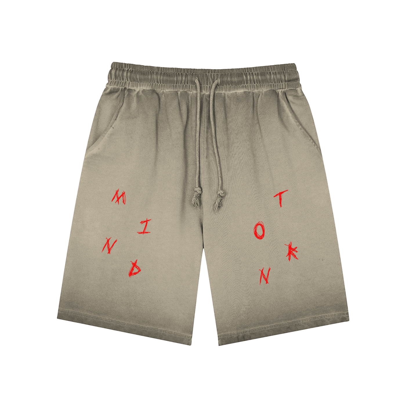 Reverse Dyed Scrambled Mind Torn Sweatshorts