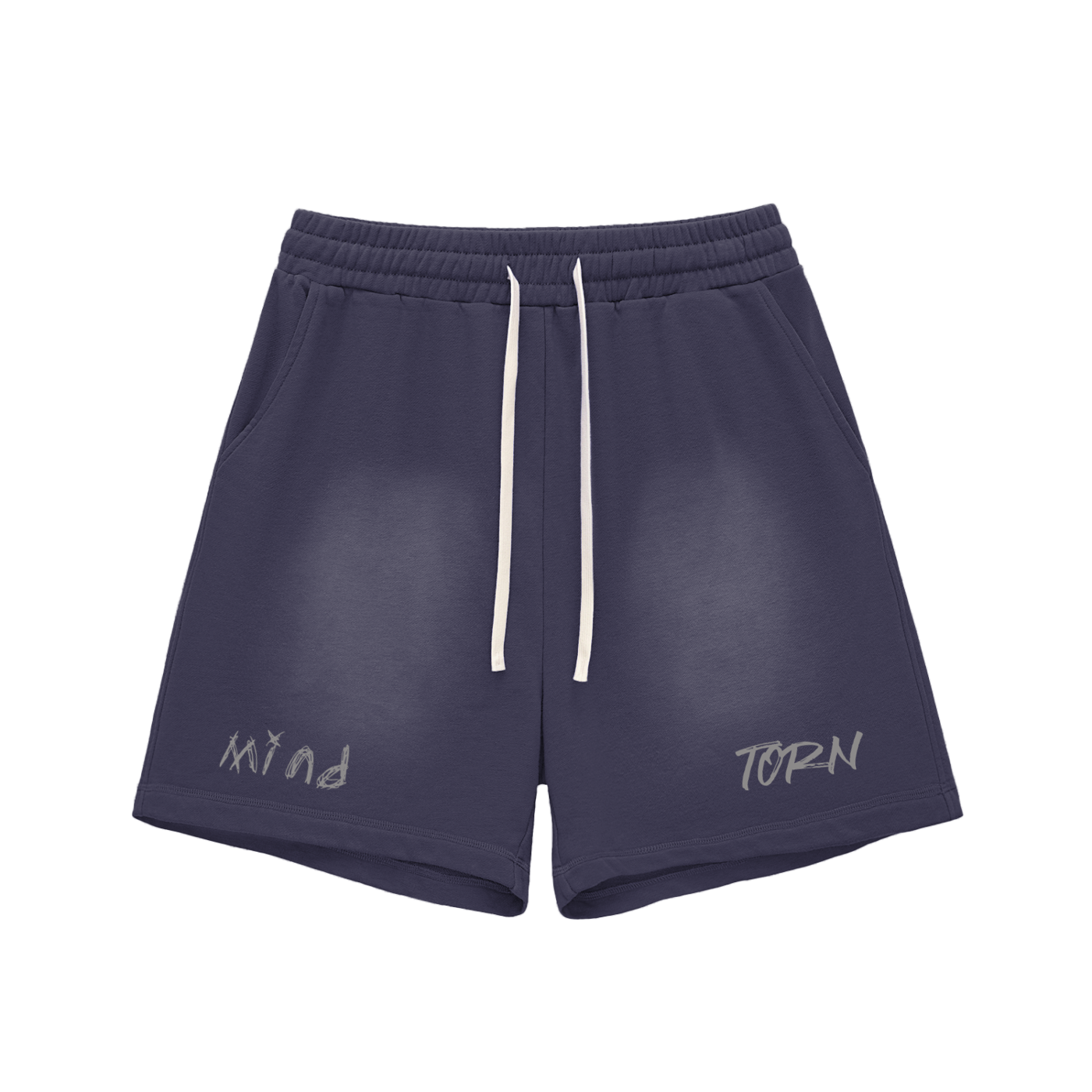Sun Fade Raw Edge MindTorn Cotton Shorts