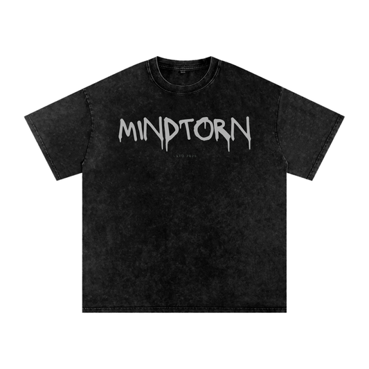Acid Washed Mind Torn Oversize T-Shirt