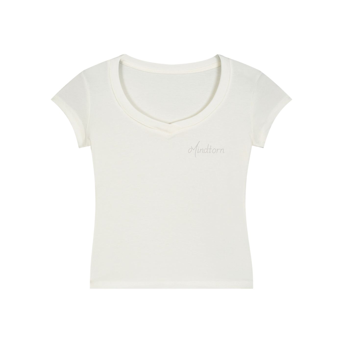 Essential Mind Torn V-Neck Bodycon T-Shirt