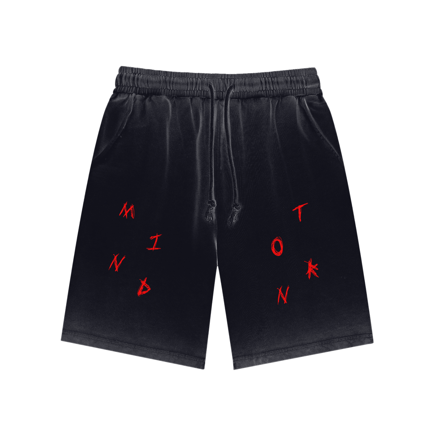 Reverse Dyed Scrambled Mind Torn Sweatshorts