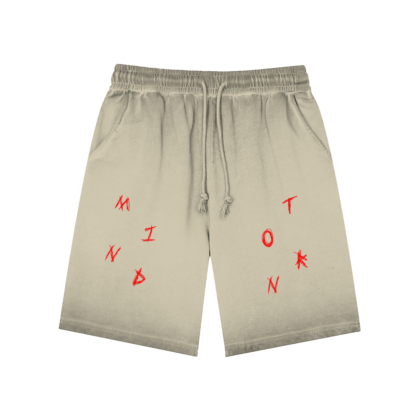 Reverse Dyed Scrambled Mind Torn Sweatshorts