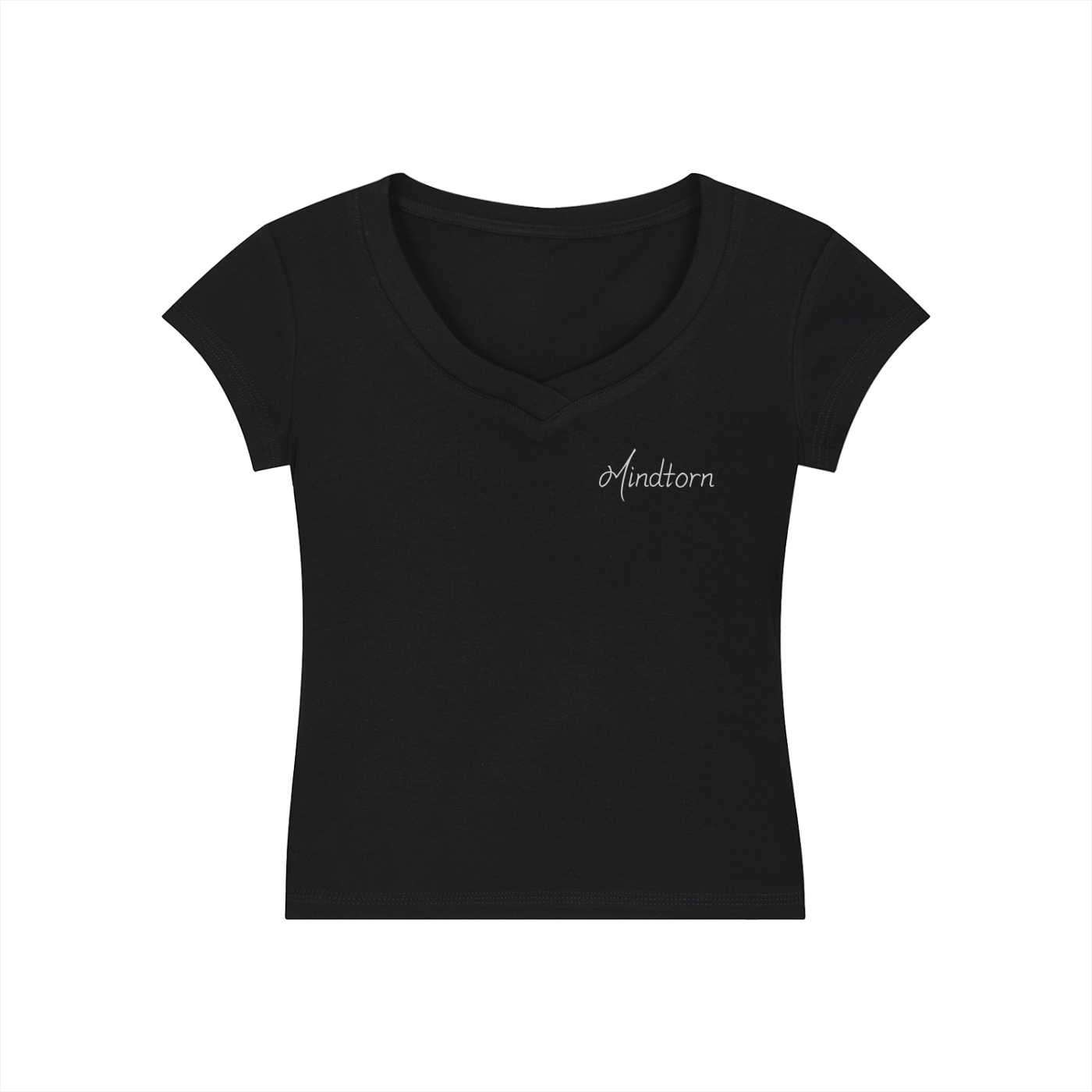 Essential Mind Torn V-Neck Bodycon T-Shirt