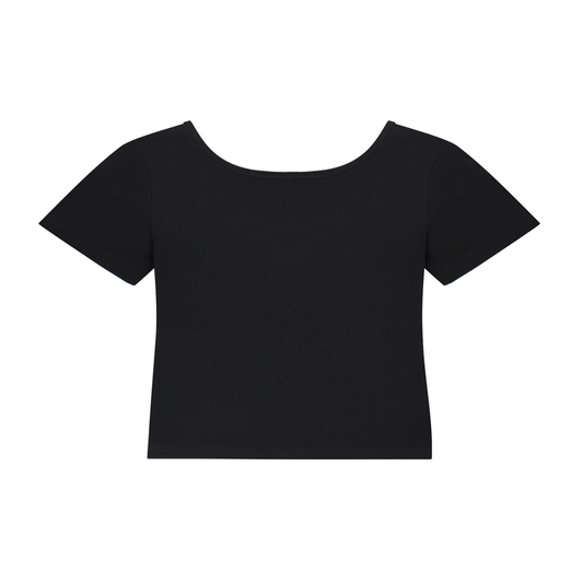 Essential Cotton Mind Torn Bodycon Crop Top