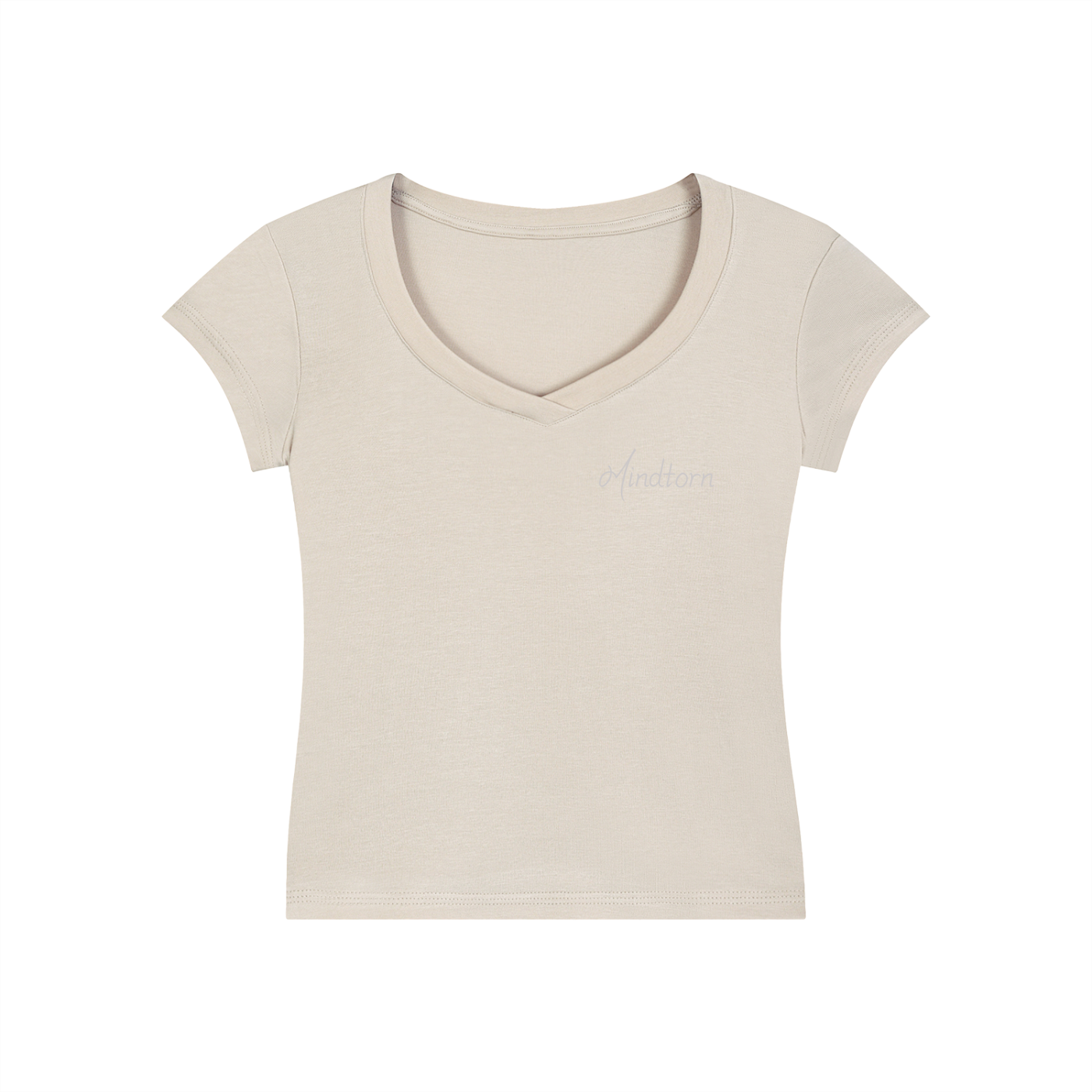 Essential Mind Torn V-Neck Bodycon T-Shirt