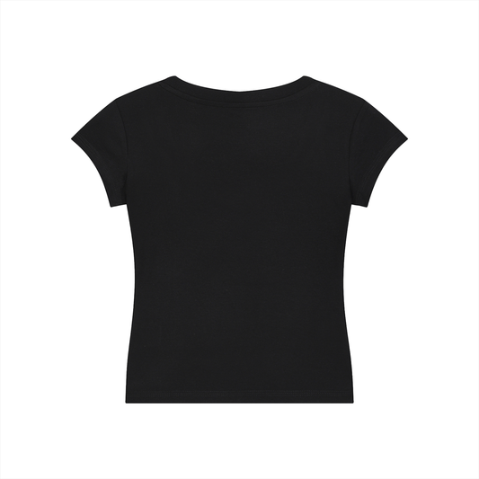 Essential Mind Torn V-Neck Bodycon T-Shirt