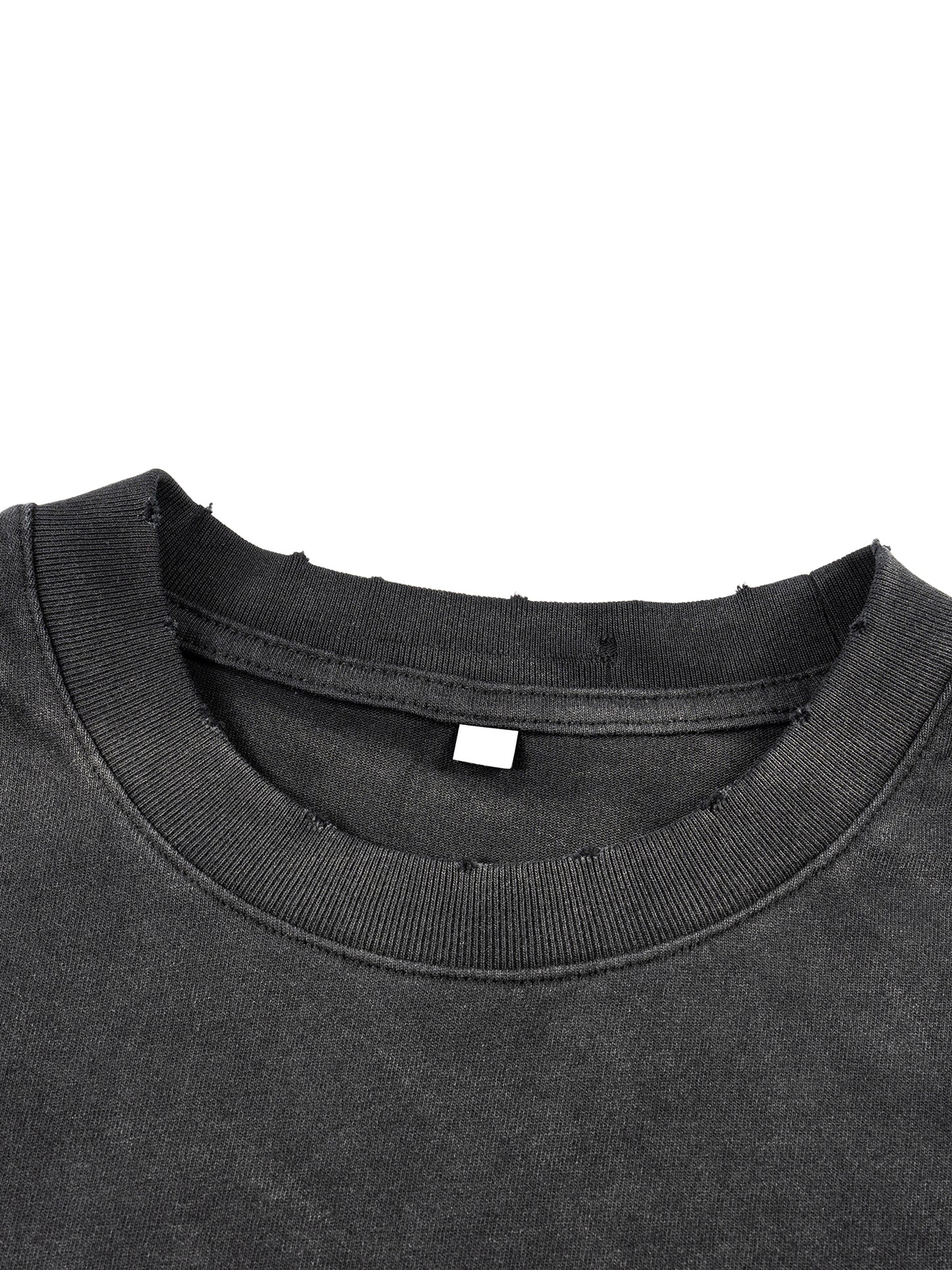 Sunfade Hand-Frayed Mind Torn Faux Two-Piece T-Shirt